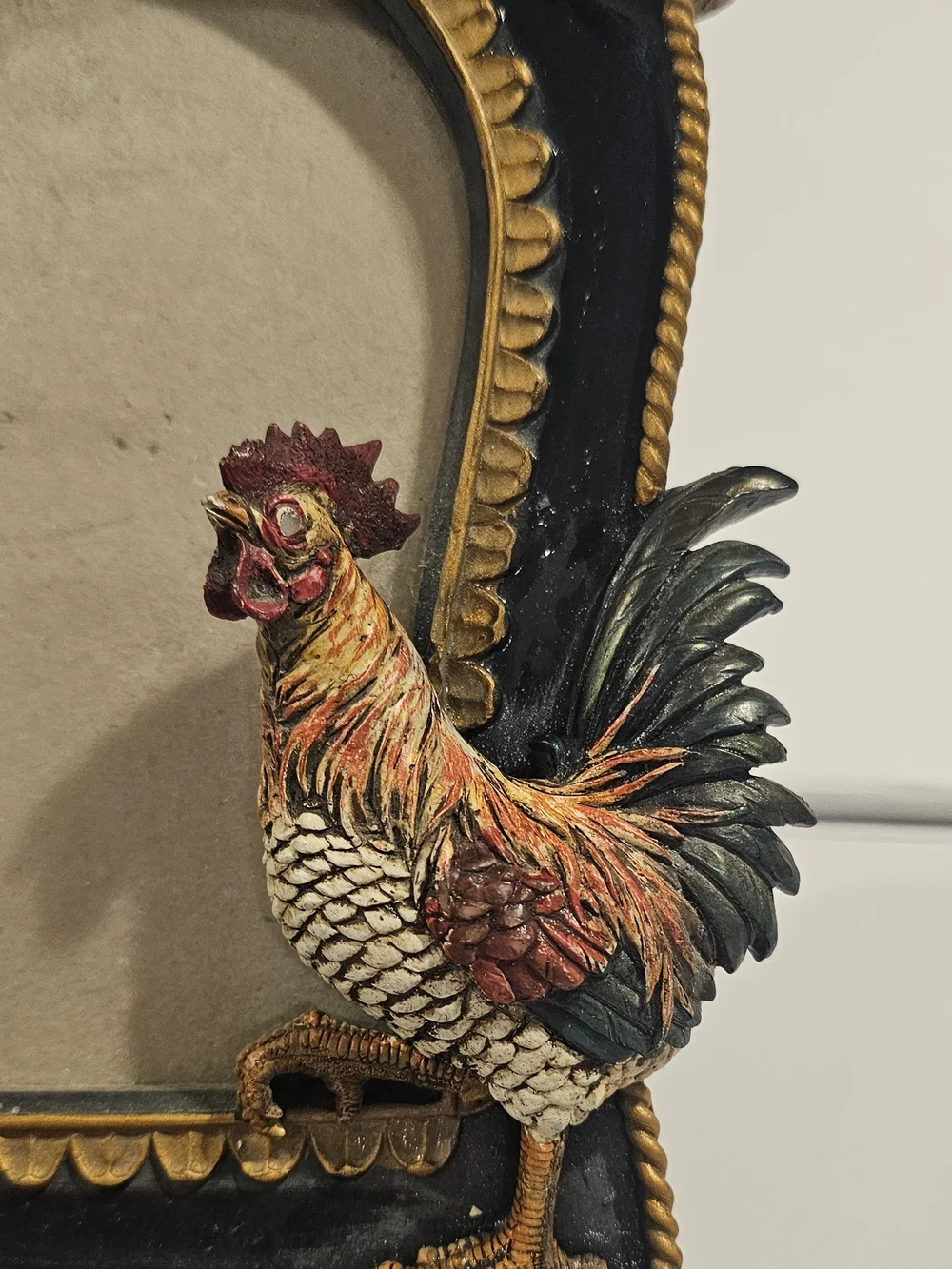 Decorative Rooster Photo Frame in Black and Gold - Home Accents 4x6